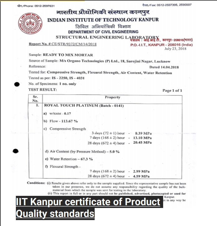 Quality System Certificate